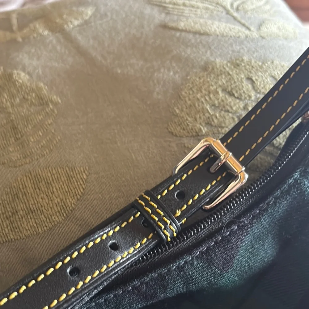 Dooney and Bourke Blue and Green Plaid Shoulder Bag - Picture 7 of 8